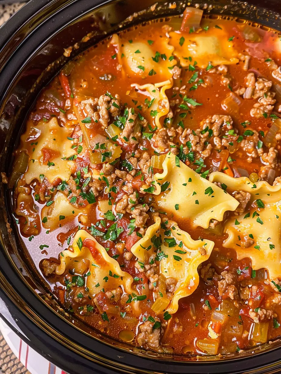 Crockpot Lasagna Soup