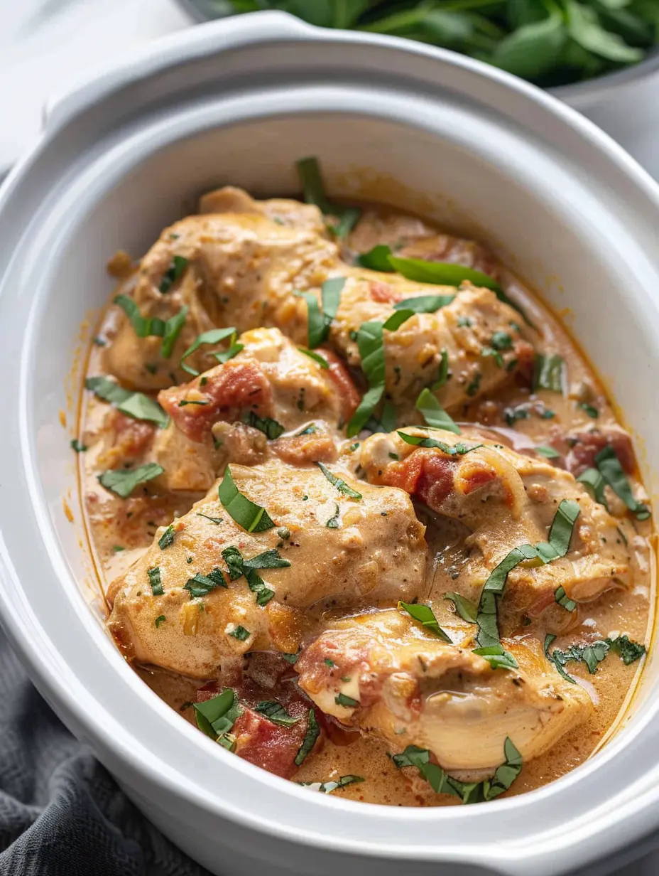 Crockpot Tuscan Chicken