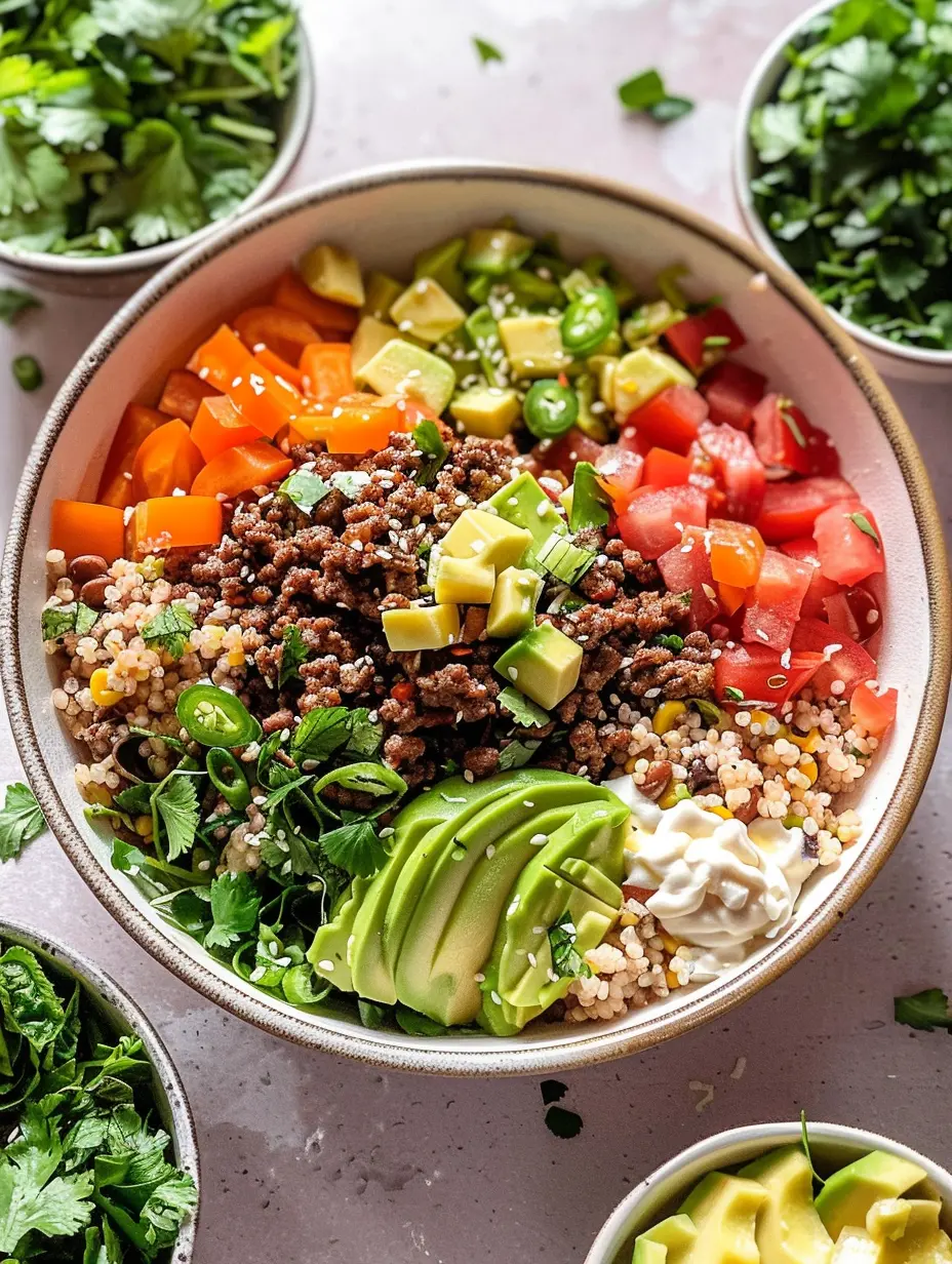 Ground Beef Salad Bowl