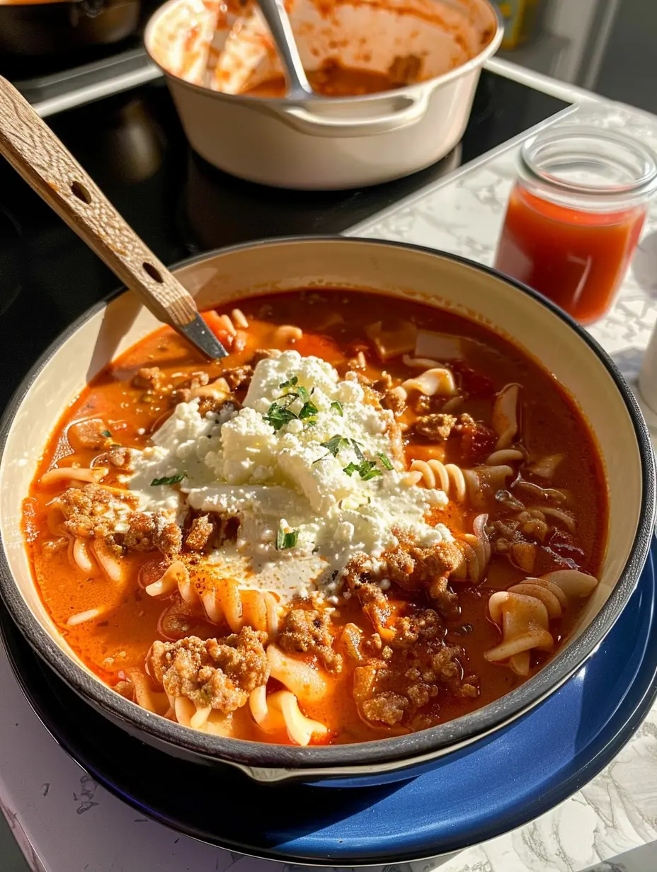 High Protein Lasagna Soup