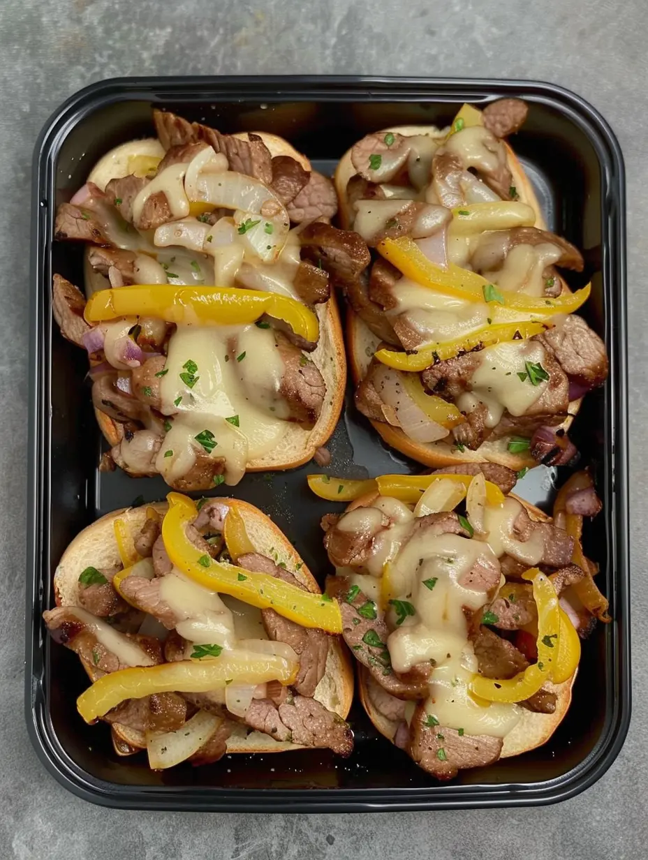 Low Carb Philly Cheesesteak Meal Prep (Griddle or Skillet Method)