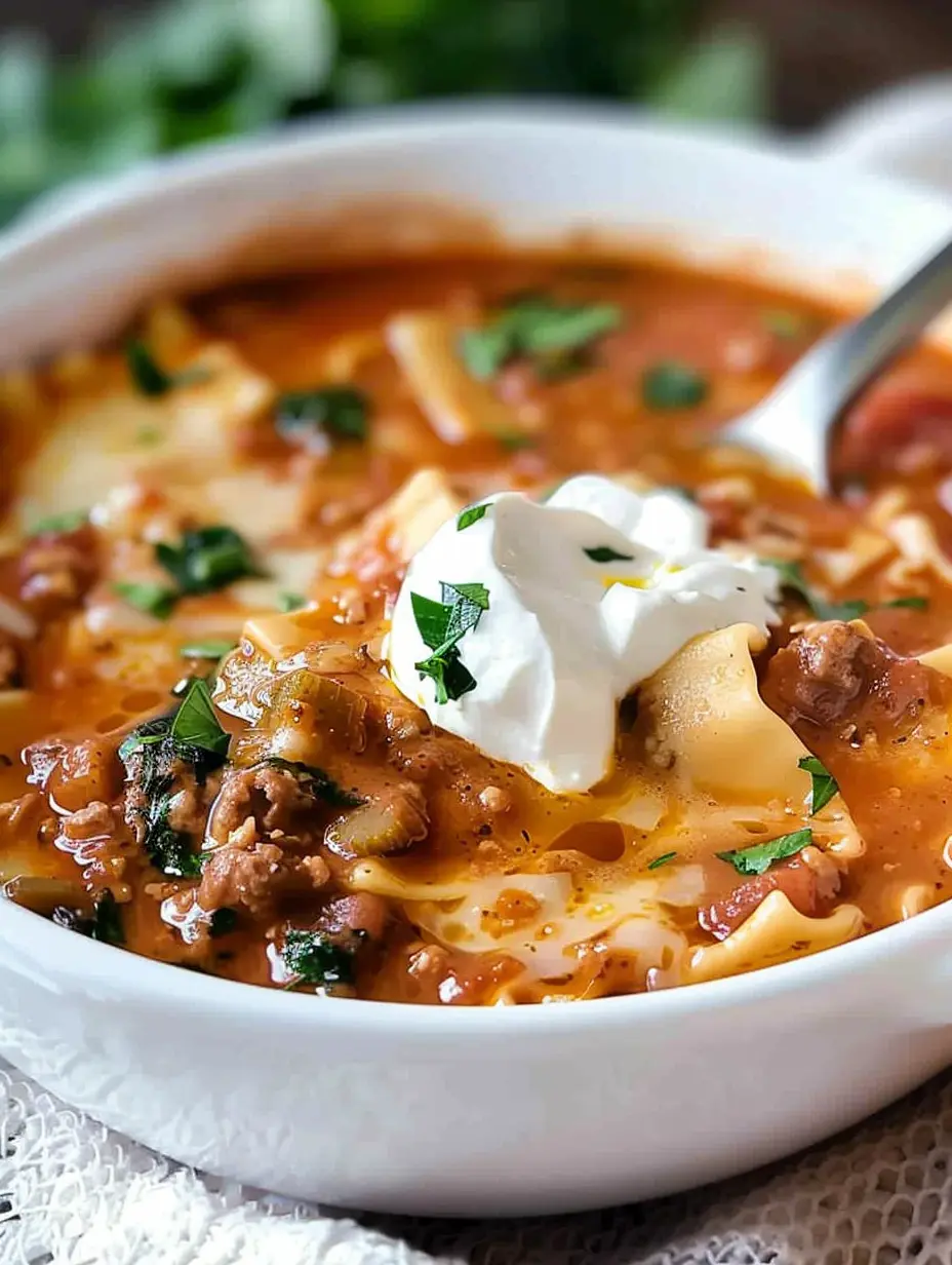 One Pot Lasagna Soup