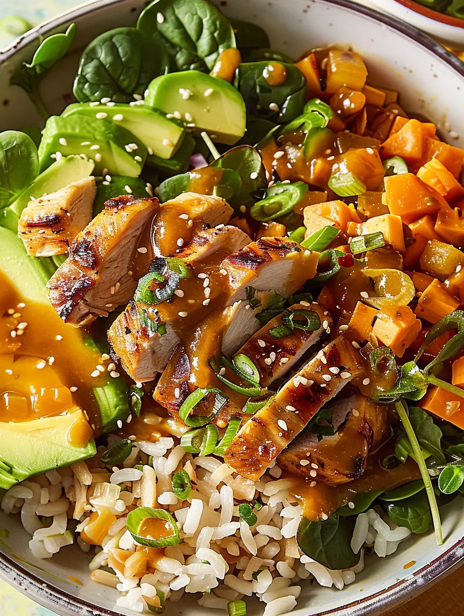 Peanut Chicken Protein Bowls