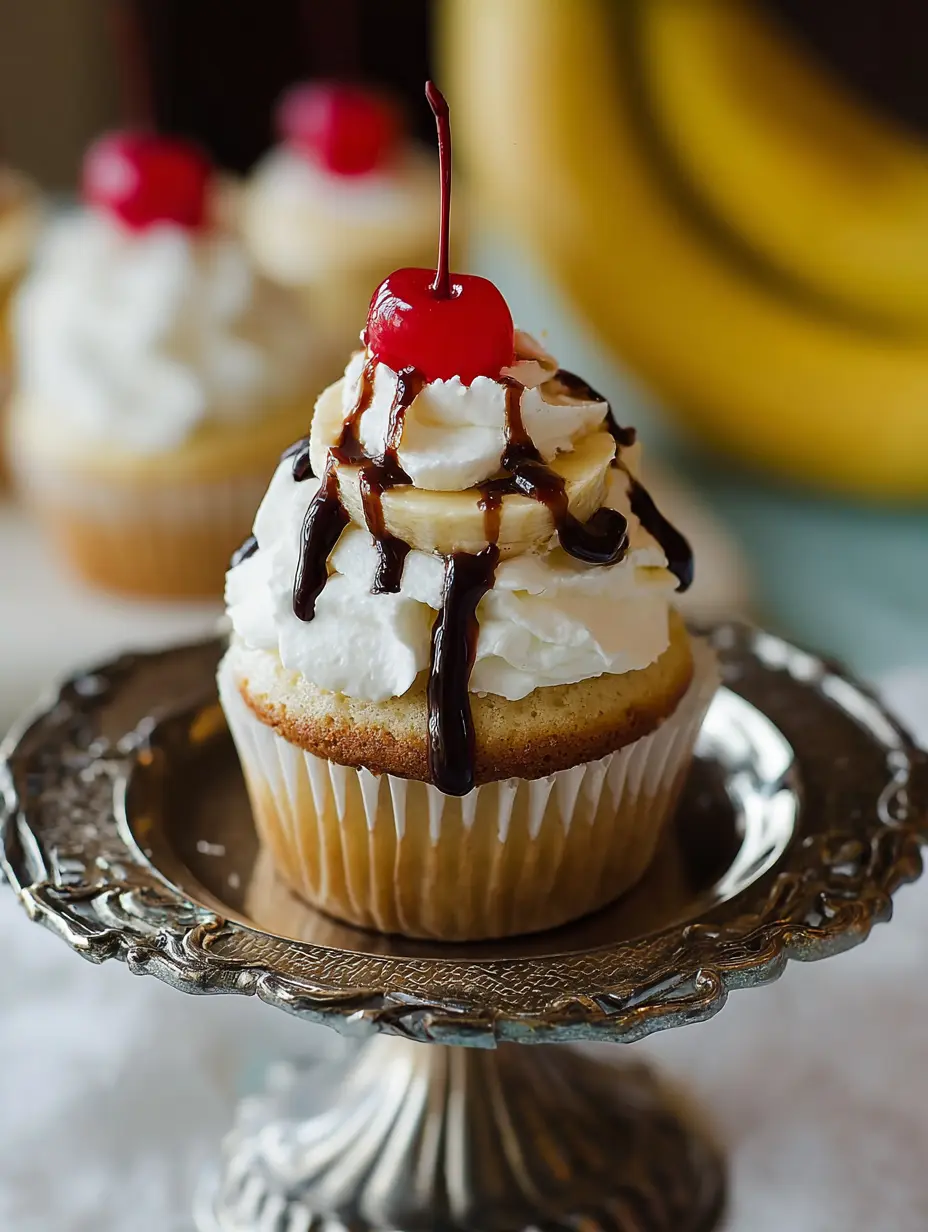 Banana Split Cupcakes