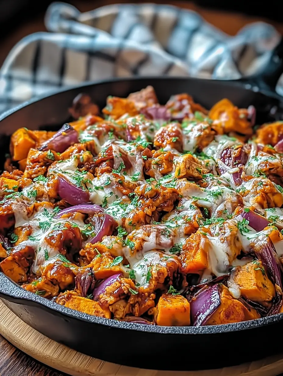 BBQ Chicken Sweet Potato Skillet