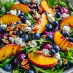 Blueberry Peach Feta Salad