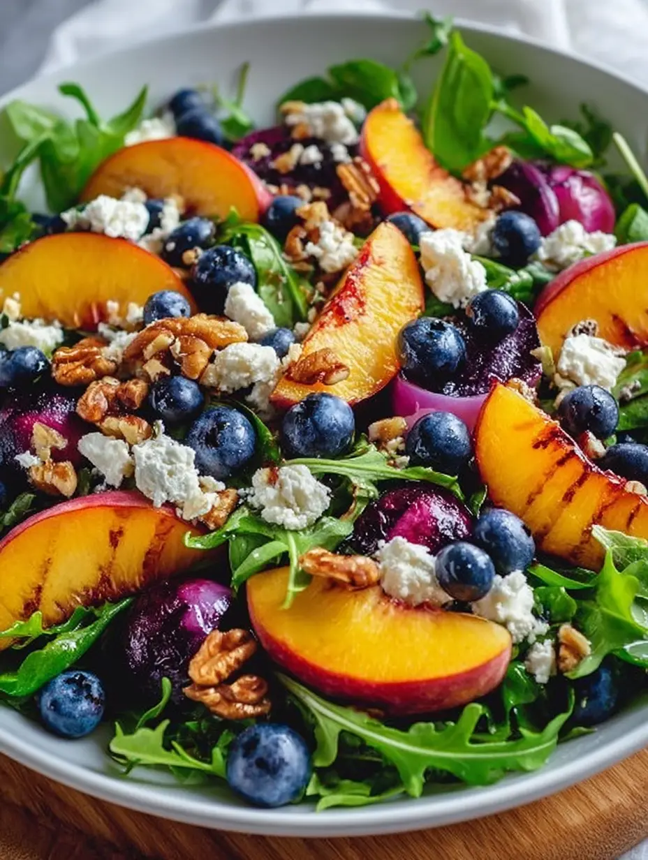 Blueberry Peach Feta Salad