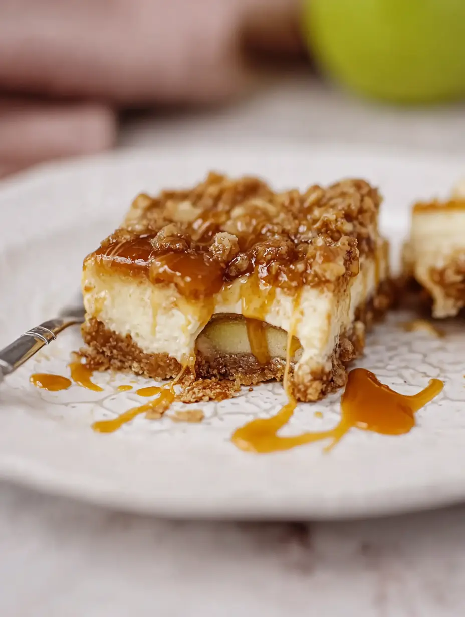 Caramel Apple Cheesecake Bars Recipe