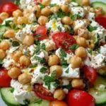 Cottage Cheese and Chickpeas Salad (High Protein)