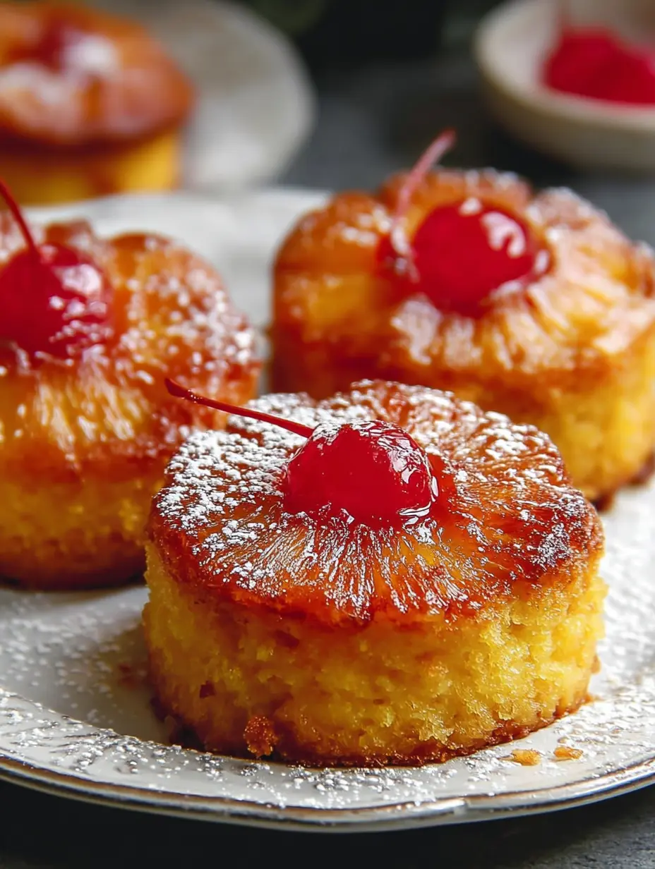 Pineapple upside down cupcakes