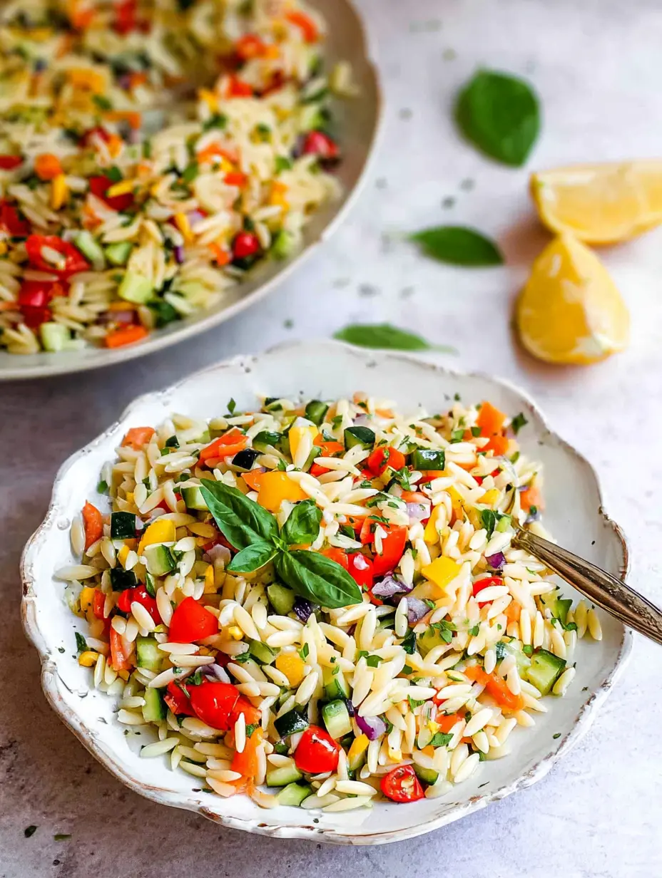 Rainbow Orzo Salad