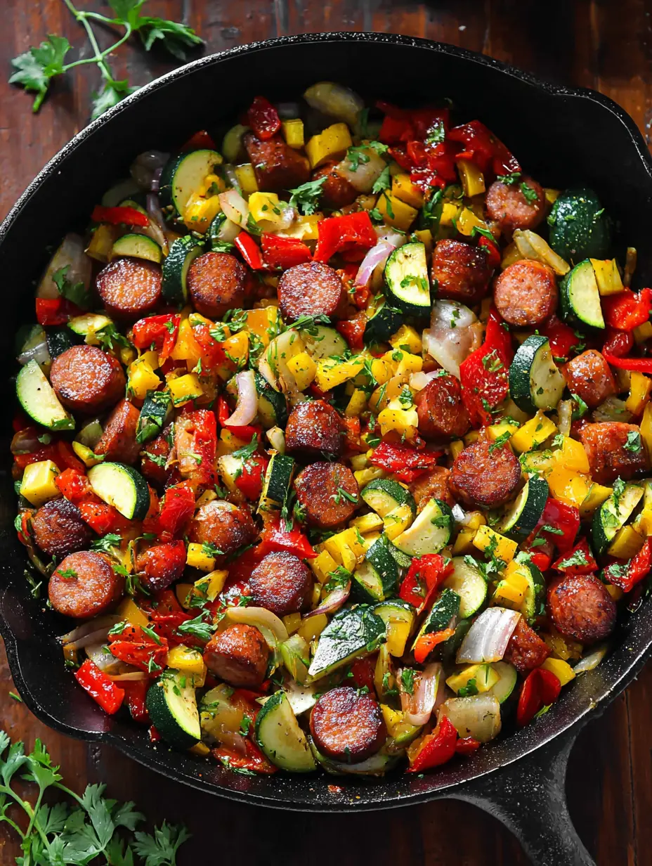 Sausage and Veggies Skillet (One-Pan)