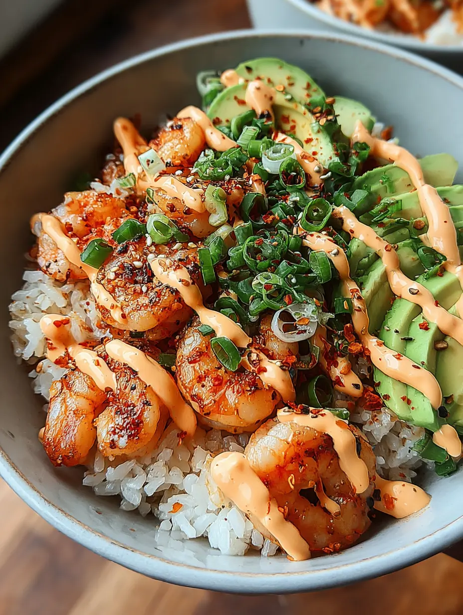 Shrimp Rice Bowls with Spicy Mayo