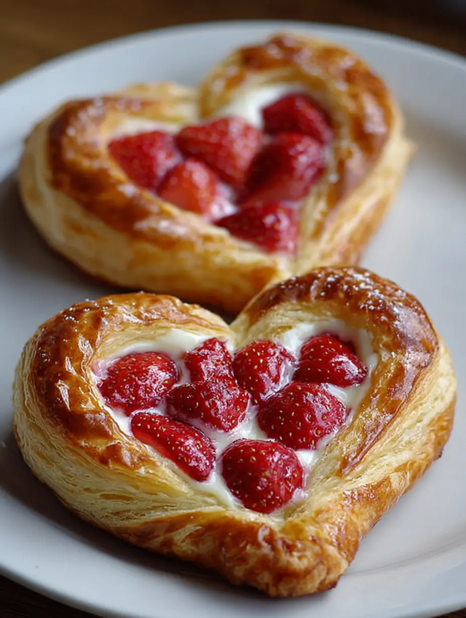 Strawberry Cream Cheese Heart Danishes