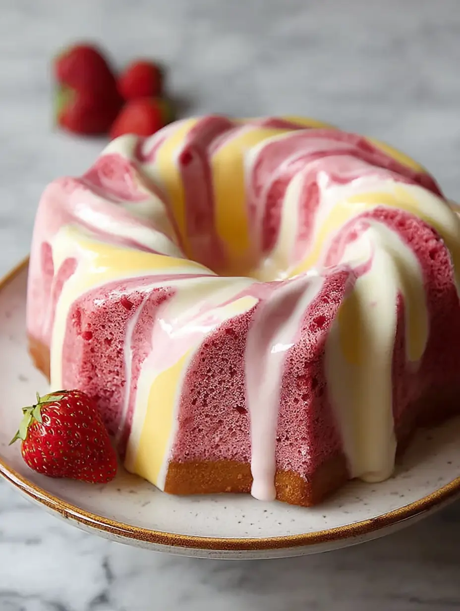 Strawberry Milkshake Pound Cake