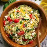 Tangy Lemon Orzo Salad With Feta