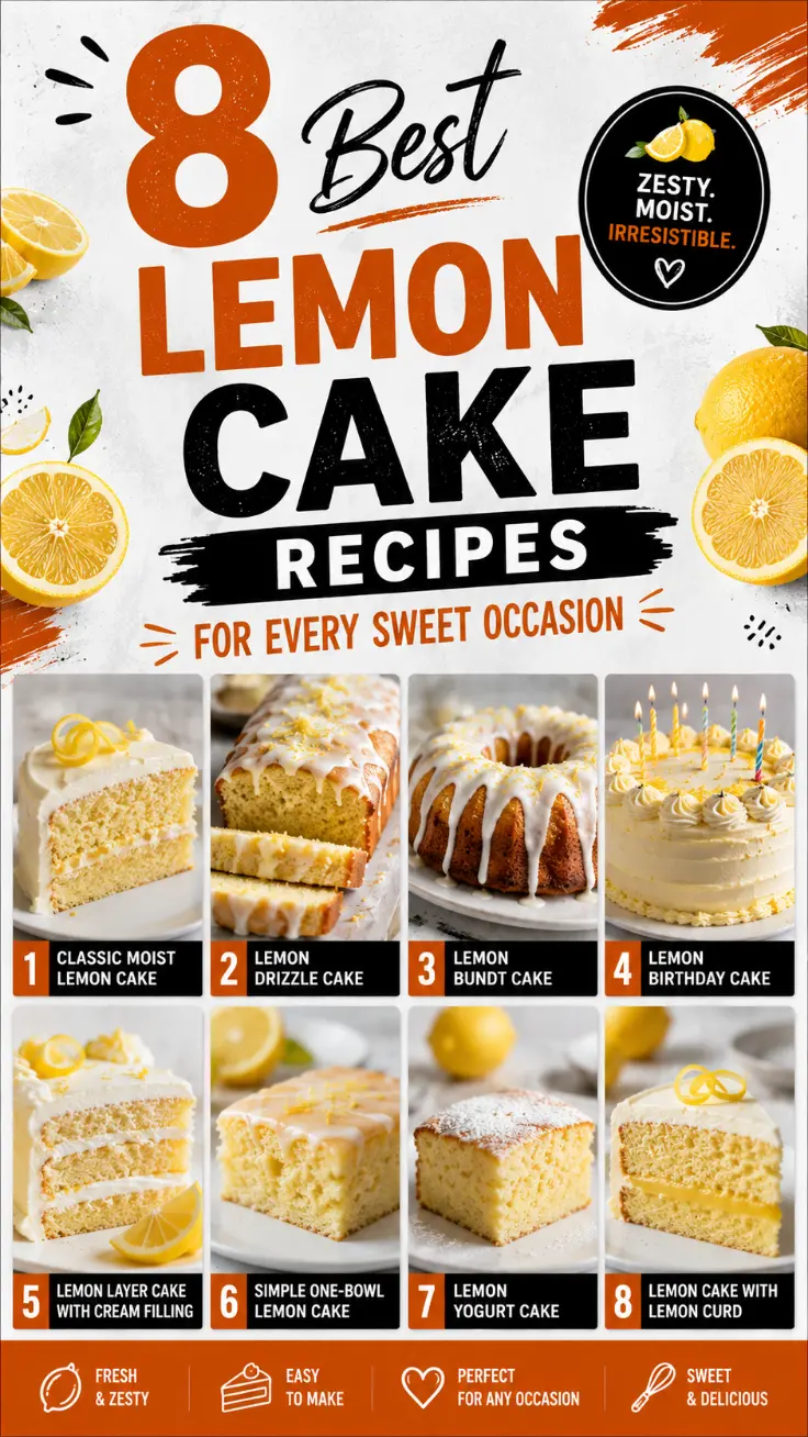 8 Best Lemon Cake Recipes for Every Sweet Occasion