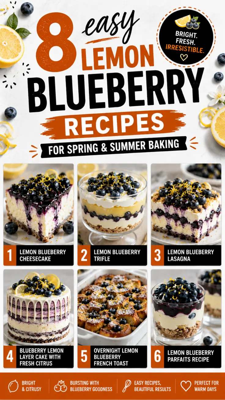 8 Easy Lemon Blueberry Recipes for Spring and Summer Baking